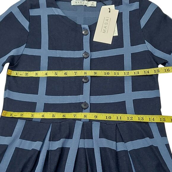MASAI Copenhagen Nilana Jersey Midi Dress Womens Medium Blue Stylish Portugal - Picture 10 of 12